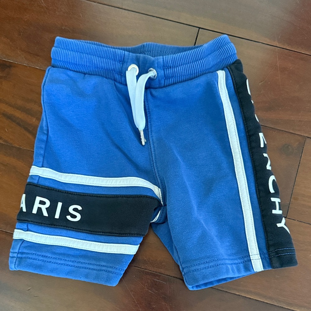 Givenchy Kids Two-Tone Blue and Black Shorts - 18 months